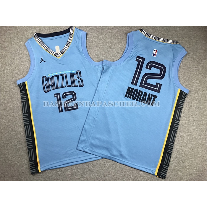 Maillot Enfant Memphis Grizzlies Ja Morant NO 12 Statement 2022-23 Bleu